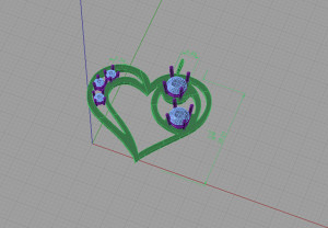Esempio del progetto CAD di un ciondolo.