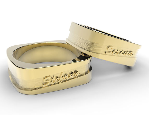 anello in oro square Ring
