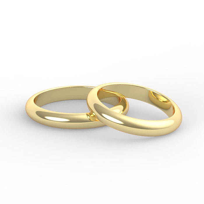 Fedi nuziali dalle linee classiche in oro Alex Wedding Rings