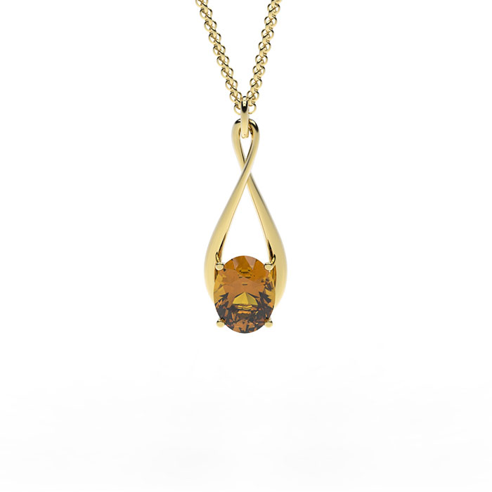 Collana Donna Placcata Oro Con Ciondolo Simbolo Infinito – Catena 42/45 Cm, Larghezza 8 Mm, Chiusura A Moschettone